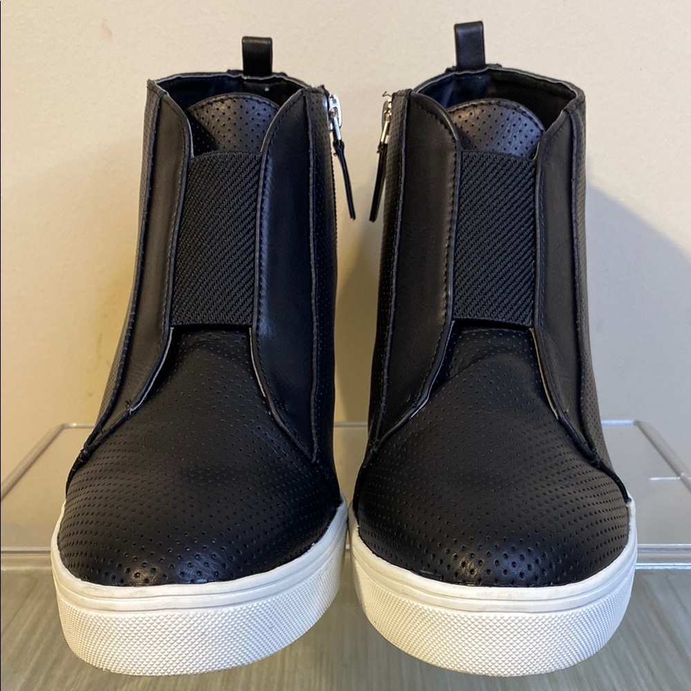 Mia Black Wedge Ankle Boots Size 9.5 - Picture 5 of 7